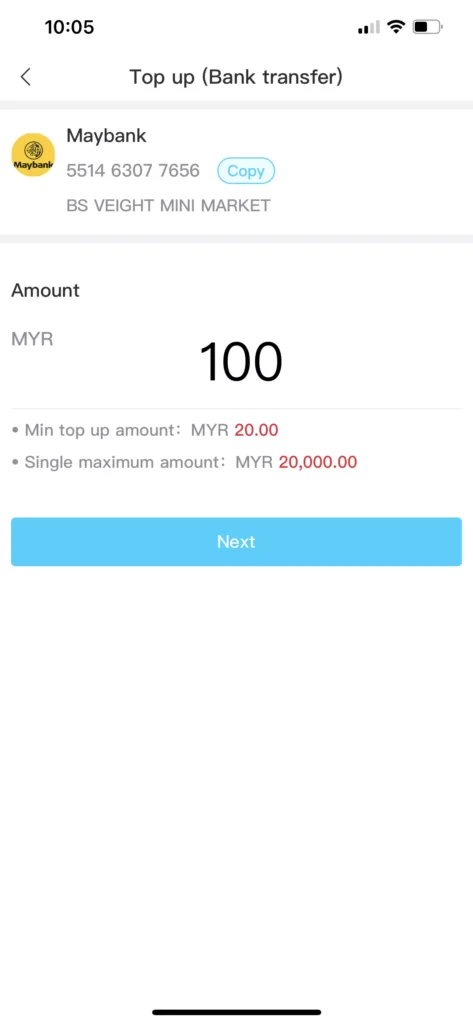 Winbox Bank Transfer Step 3