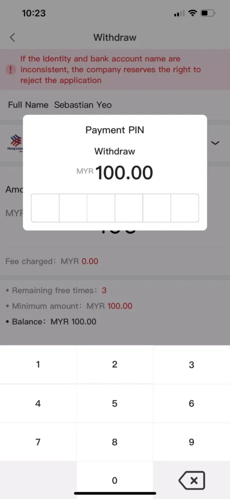 Winbox Withdrawal step 3