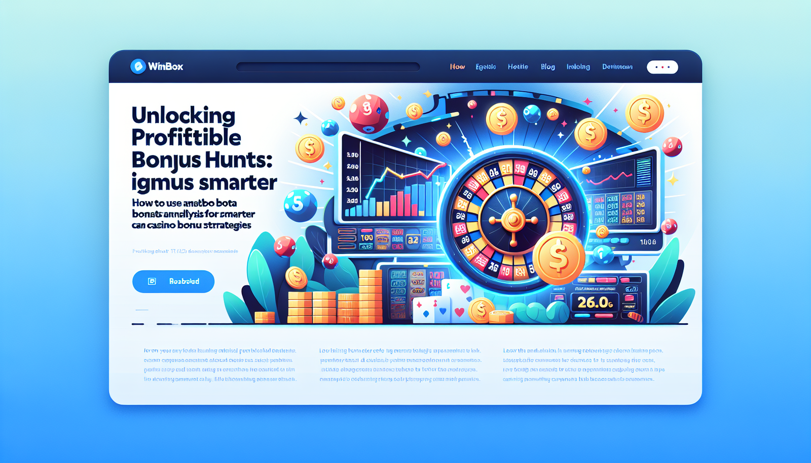 Animated illustration for Unlocking Profitable Bonus Hunts: How to Use Winbox Slot Data Analysis for Smarter Casino Bonus Strategies by winbox